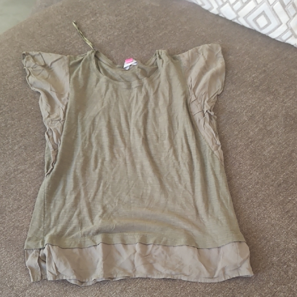 Vince Camuto Olive Cap Sleeve Relaxed Blouse